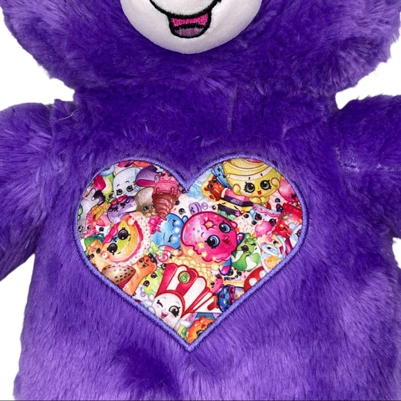 Build a Bear Shopkins Purple Plush Bear With Dress 17" - Picture 6 of 12